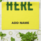 STYLISH MODERN CUSTOM BRIGHT YELLOW VERIFIED BRAND THEEDOEK (Gevouwen)