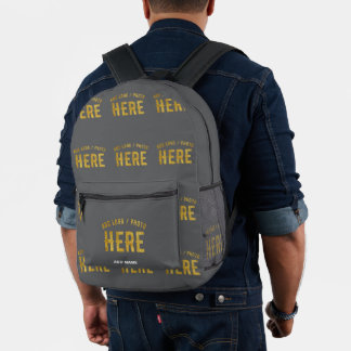 STYLISH MODERN CUSTOMIZABLE GREY VERIFIED BRANDED BEDRUKTE RUGZAK