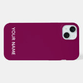 STYLISH MODERN CUSTOMIZED NAME WINE COLOUR  (Verso Horizontal)