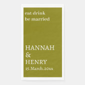 STYLISH MODERN CUSTOMIZED SCRIPT OLIVE WEDDING SERVET (Voorkant)