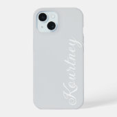 STYLISH MODERN ELEGANT CUSTOMIZED NAME LIGHT GREY  (Verso)