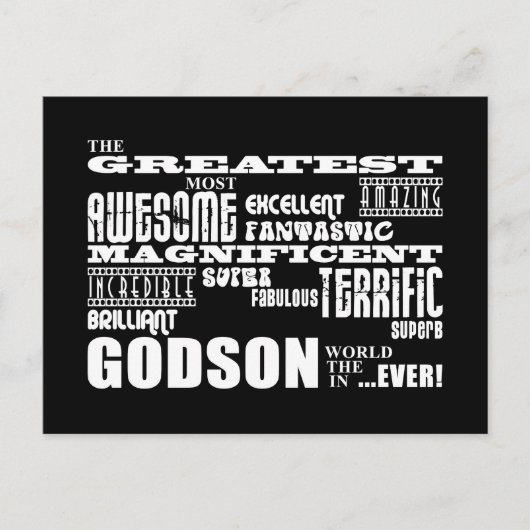 Stylish Modern & Fun Godsons : Greatest Godson Briefkaart (Voorkant)