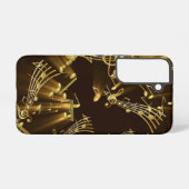  Stylish Modern Golden Notes Samsung Galaxy Hoesje (Achterkant horizontaal)