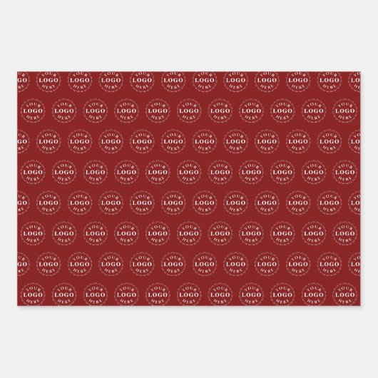 Stylish Modern Logo Pattern BRB Gift Wrap Sheets Inpakpapier Vel (Voorkant 3)