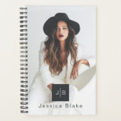 Stylish Modern Woman Entrepreneur Photo Monogram Planner (Voorkant)