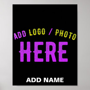 STYLISH MODERN ZWARTE VERIFIEERDE BRAND POSTER