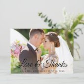 Stylish Moderne Calligraphie Aimer et Merci Mariag (Debout devant)