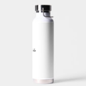 Stylish Monogram Modern Minimalist White Script Waterfles (Links)