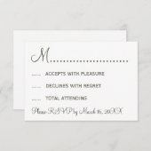 Stylish Mustache et lèvres RSVP (Devant / Derrière)