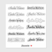 Stylish Name Sticker (Feuille)