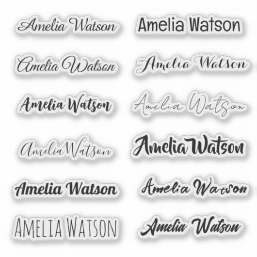 Stylish Name Sticker (Devant)