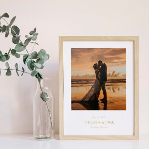 Stylish Names Date Location Weddenfoto Folie Afdrukken