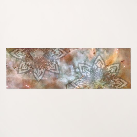 Stylish Nebula Mandala Lotus Yogamat (Achterkant (horizontaal))
