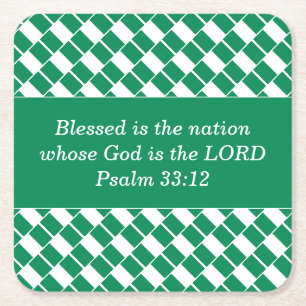 Stylish NIGERIA FLAG Vierkante Kartonnen Onderzetter