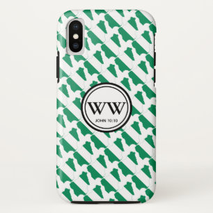 Stylish NIGERIA NAIJA Monogram Abundant Life iPhone XS Hoesje