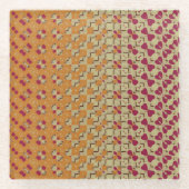 Stylish Pale Orange and Pink Coaster Glazen Onderzetter (Voorkant)