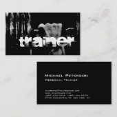 Stylish Personal Trainer Carte de visite noir (Devant / Derrière)