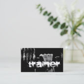Stylish Personal Trainer Carte de visite noir (Debout devant)