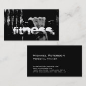 Stylish Personal Trainer Carte de visite noir (Devant / Derrière)