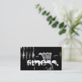Stylish Personal Trainer Carte de visite noir (Debout devant)