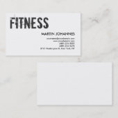 Stylish Personal Trainer Noir Blanc Carte de visit (Devant / Derrière)
