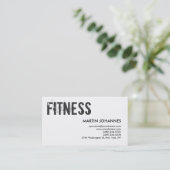 Stylish Personal Trainer Noir Blanc Carte de visit (Debout devant)