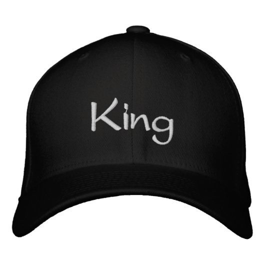 Stylish Personalized KING Geborduurde Pet (Voorkant)