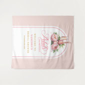 Stylish petals and prosecco blush gold backdrop wandkleed (Voorkant (horizontaal))