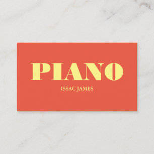 Stylish Pianist, Professional Musician Visitekaartje