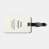 Stylish Pink & Blue Flower Bouquet Bagagelabel (Achterkant horizontaal)