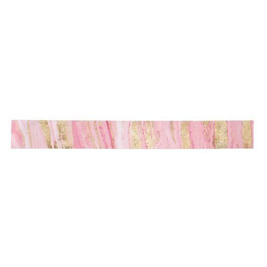 Stylish Pink Gold Abstract Marble Liquid Paint Lint (Voorkant)