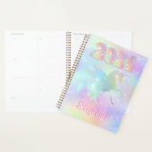 Stylish Pink Rainbow unicorn Parties scintillant 2 (Devant avec enveloppe)