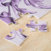 Stylish Purple Flowers Jigsaw Puzzle Legpuzzel (Zijkant)