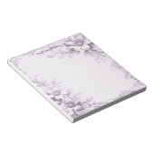 Stylish Purple Flowers Notepad Notitieblok (Schuin)