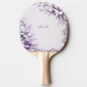 Stylish Purple Flowers Ping Pong Paddle Tafeltennisbatje (Achterkant)