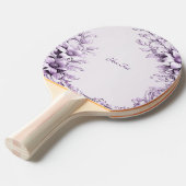 Stylish Purple Flowers Ping Pong Paddle Tafeltennisbatje (Voorkant Gekanteld)
