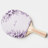 Stylish Purple Flowers Ping Pong Paddle Tafeltennisbatje (Zijkant)