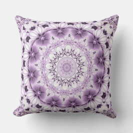 Stylish Purple Flowers Throw Pillow Kussen