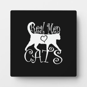 Stylish Real Men Love Cats Fotoplaat