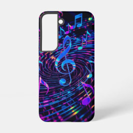 Stylish Retro  Musical Notes Samsung Galaxy Hoesje