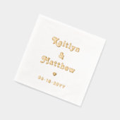 Stylish Retro Typographie Noms Mariage élégant (Gauche)