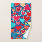 Stylish Romance : Coeurs Chics Élégance (Serviette à main)