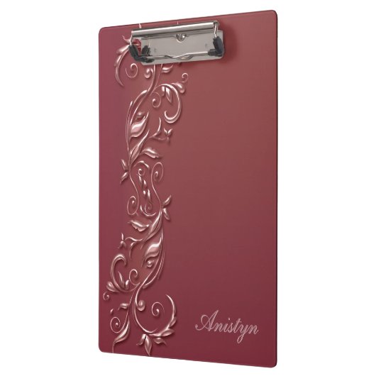 Stylish Rose Gold Ornate Design Klembord (Links)