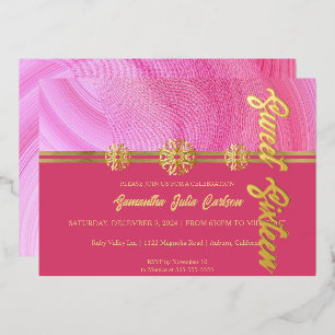 Stylish Rose Sweet 16 Invitation