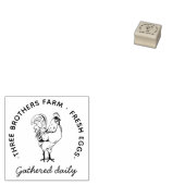 Stylish Rustic Custom Farm Name | Information Egg Rubberstempel (Gestempeld)