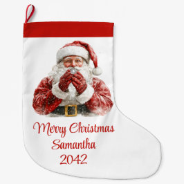 Stylish Santa Claus Rustic Vintage Christmas Stock Grote Kerstsok