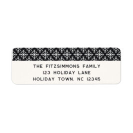 Stylish Scandi Black & White Return Address Labels