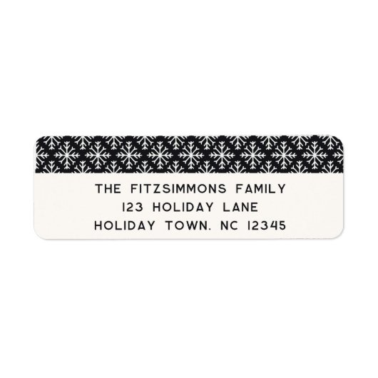 Stylish Scandi Black & White Return Address Labels (Voorkant)
