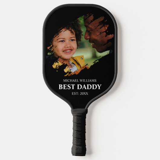 Stylish Scratched Effect Photo | Gepersonaliseerd Pickleball Paddle (Achterkant)