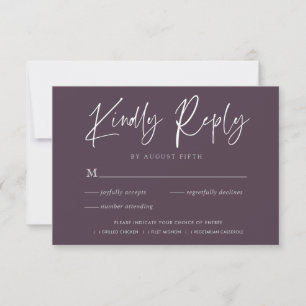 Stylish Script Carte de réponse RSVP de mariage
